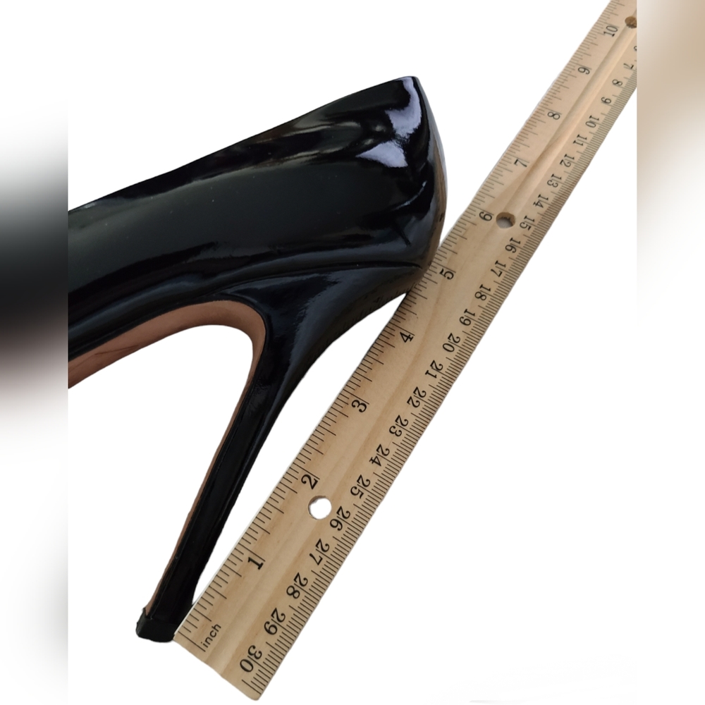 JOAN & DAVID | BLACK PATENT LEATHER STILETTO PLATFORN PUMPS | SIZE 7 - Picture 8 of 12